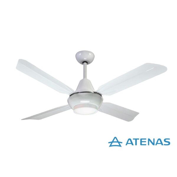 Ventilador de Techo Metálico Blanco con Plafón Led 12w 00B-12BLED