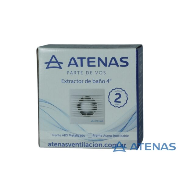 Extractor de Baño 4" Frente Acero Inoxidable 010PA - Atenas