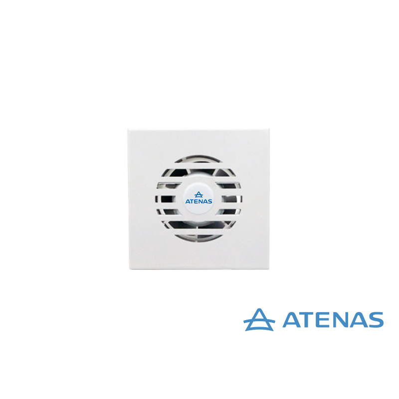 Extractor de Baño 4″ Frente Acero Pintado Blanco 18 Watts Potenciado 010PAB - Atenas