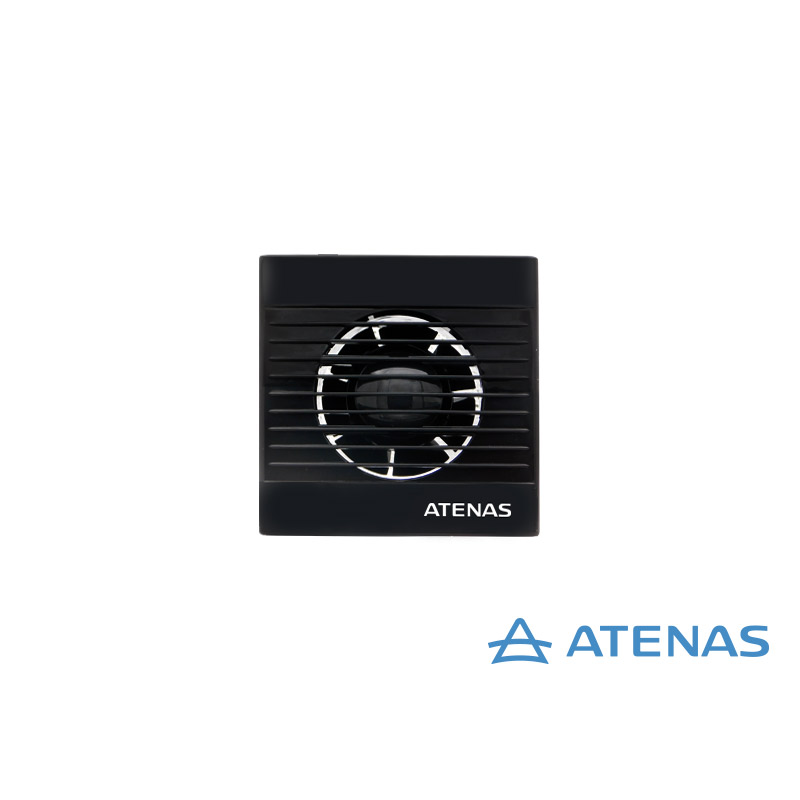 Extractor de Baño Negro 4" 18 Watts Potenciado 010PN - Atenas