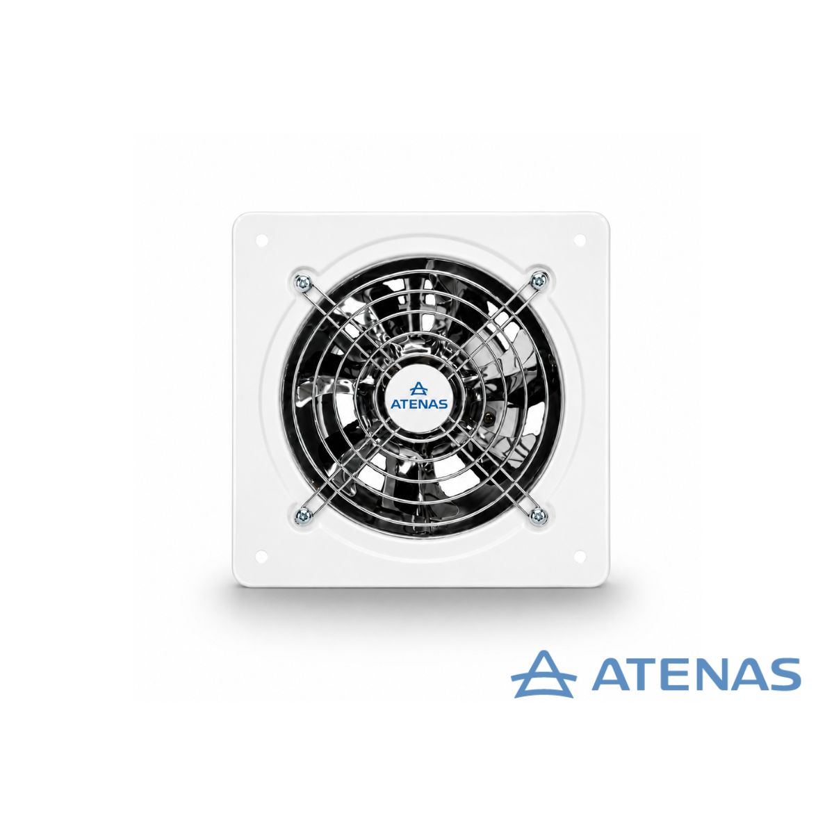 Extractor de Aire 6″ (15 cm) Blanco Frente Acero Inoxidable 015BP15-Y - Atenas