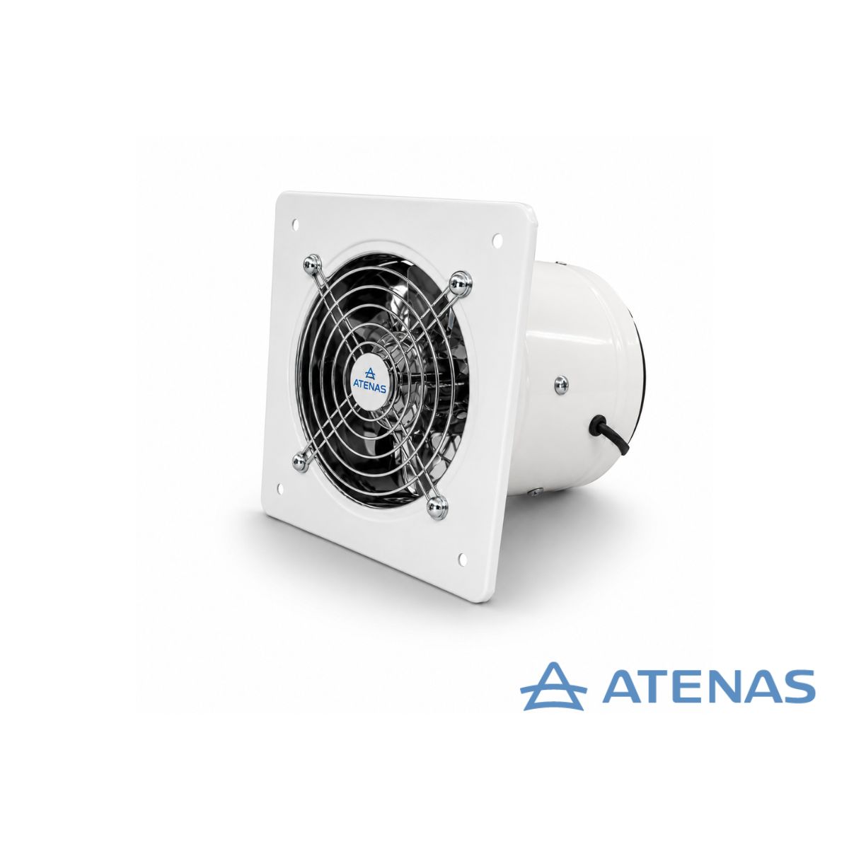 Extractor de Aire 6″ (15 cm) Blanco Frente Acero Inoxidable 015BP15-Y - Atenas