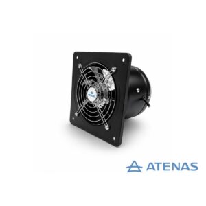 Extractor de Aire 6″ (15 cm) Negro Frente Acero Inoxidable 015NP15-Y - Atenas