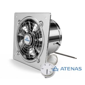 Extractor de Aire 10″ (25 cm) Con termostato 0 - 50° 16A 025AP15-Y-WHD-50B - Atenas