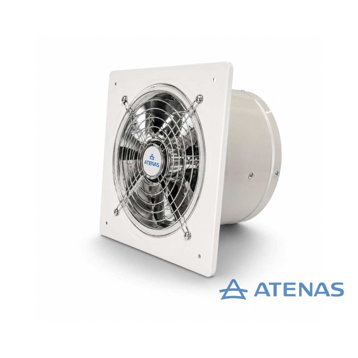 Extractor de Aire 10″ (25 cm) Blanco Frente Acero Inoxidable 025BP15-Y - Atenas