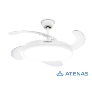 Ventilador De Techo Blanco Con Luz Led Peabody PE-VTRDC411B - Atenas