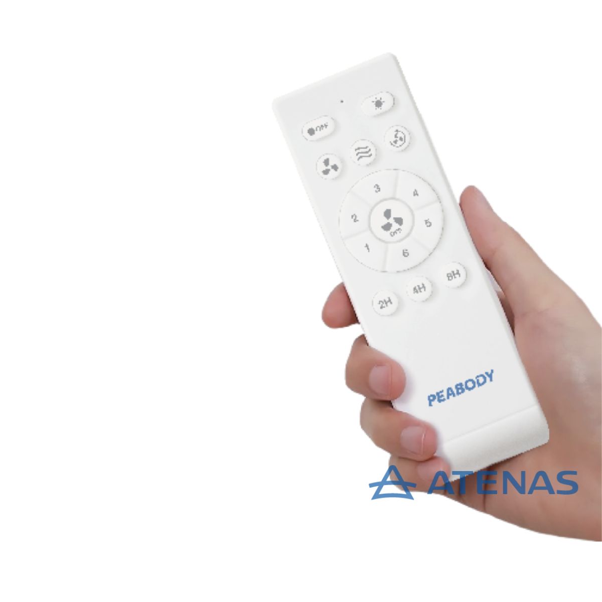 Ventilador De Techo Blanco Con Luz Led Peabody PE-VTRDC411B - Atenas