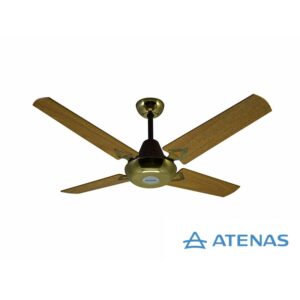 Ventilador de Techo Madera Caoba Dorado - Atenas