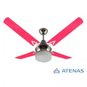 Ventilador de Techo Acrílico Verde con Plafón Platil Led Liso 1 Luz - Atenas