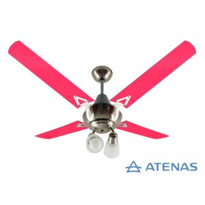 Ventilador de Techo Acrílico Fucsia con Araña 2 Luces Móvil - Atenas