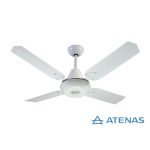Ventilador de Techo Metálico Blanco Con Porta Pala - Atenas