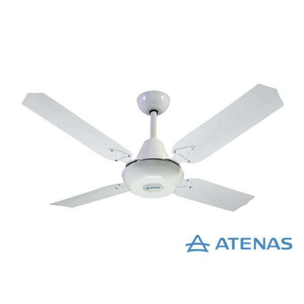 Ventilador de Techo Metálico Blanco Con Porta Pala - Atenas