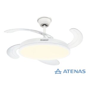 Ventilador De Techo Blanco Con Luz Led Peabody PE-VTRDC411B - Atenas