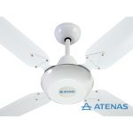 Ventilador de Techo Metálico Blanco Con Porta Pala - Atenas