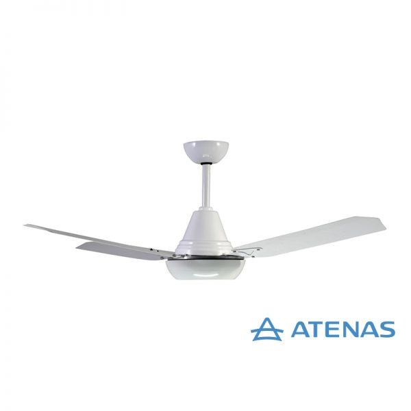 Ventilador de Techo Metálico Blanco Con Porta Pala - Atenas