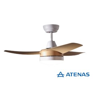 Ventilador de Techo 3 Aspas en Símil Madera Roble Decorativo con Luz 24w Laftdren