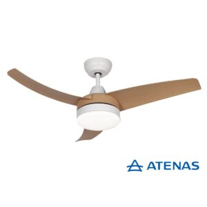 Ventilador de Techo 3 Aspas en Símil Madera Roble Decorativo con Luz 24w Laftdren