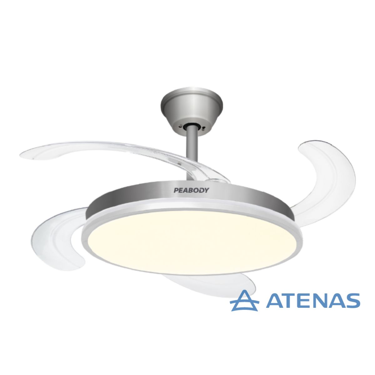 Ventilador De Techo Silver Con Luz Led Peabody PE-VTRDC411S - Atenas Ventilador De Techo Silver Con Luz Led Peabody PE-VTRDC411S - Atenas