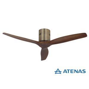 Ventilador de Techo 3 Aspas Madera Oscura Laftdren Control Remoto 530A