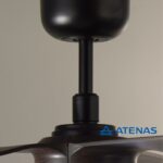 Ventilador de Techo 3 Aspas Símil Madera Negra con Luz 18w Laftdren