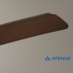 Ventilador de Techo 3 Aspas Símil Madera Negra con Luz 18w Laftdren