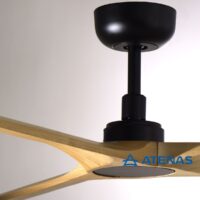 Ventilador de Techo 3 Aspas Madera color Pino y Negro Laftdren