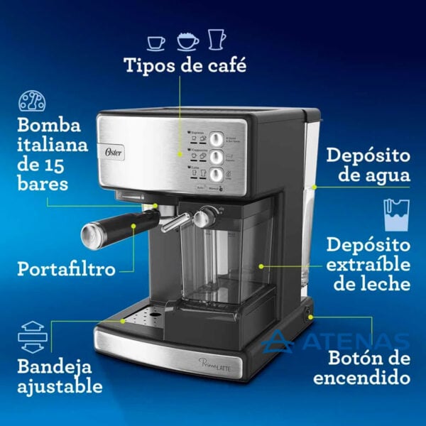 Cafetera Espresso Oster EM6603SS - Atenas