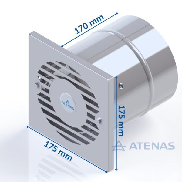Extractor de Baño 6" Acero Inoxidable 031A - Atenas