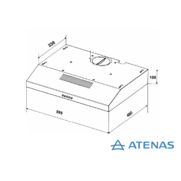 Purificador de Cocina Spar Eccos Duo 2 Motores Acero 2360-029 - Atenas