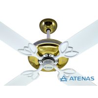 Ventilador de Techo Metálico Blanco Dorado - Atenas