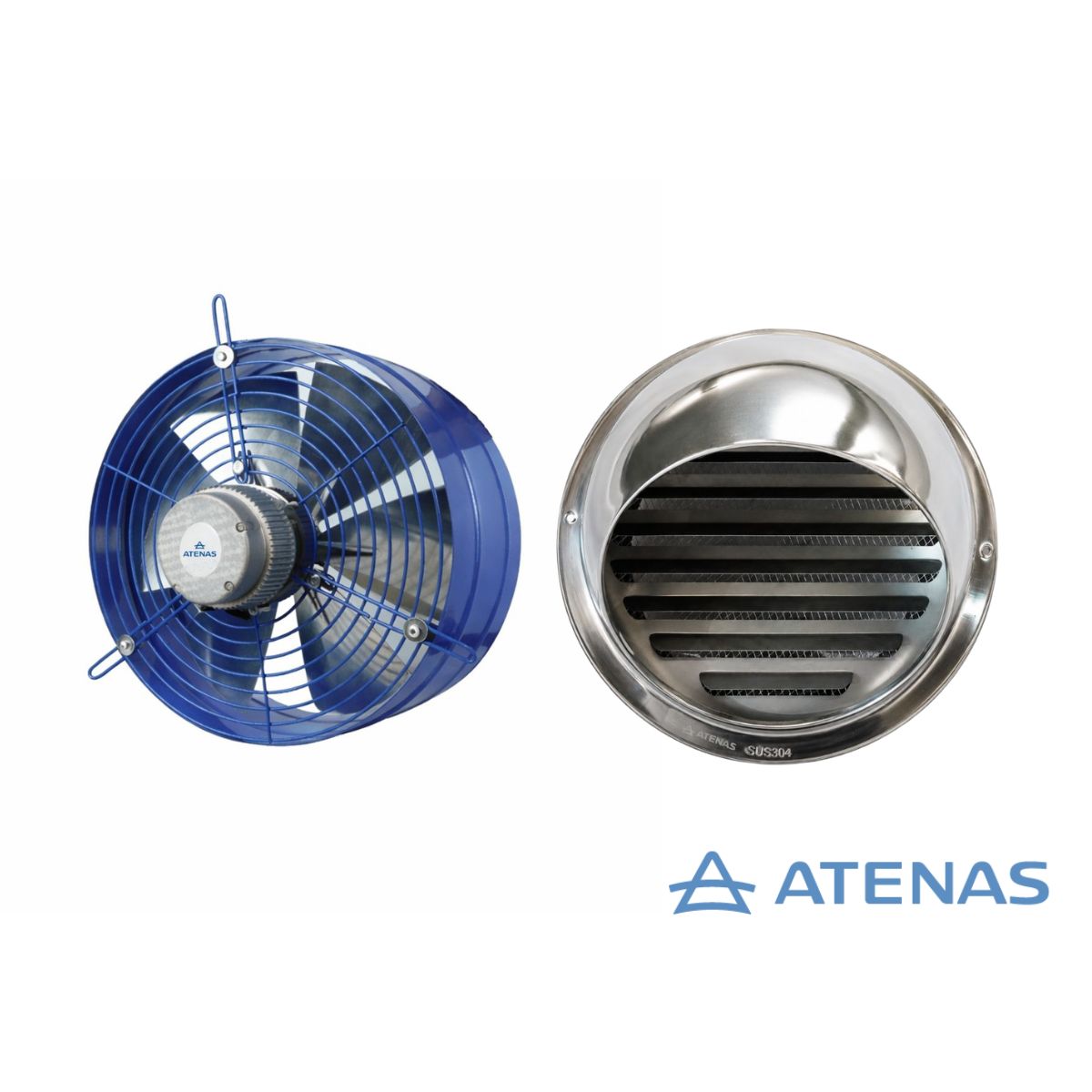Extractor Industrial 25 CM Con Rejilla Fija de Acero Inoxidable HME25-RF25A - Atenas