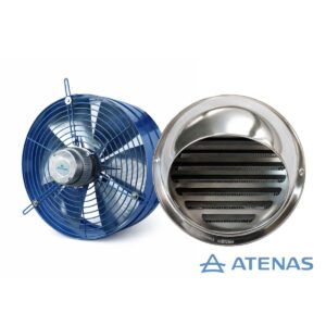 Extractor Industrial 30 CM Con Rejilla Fija de Acero Inoxidable HME30-RF30A - Atenas