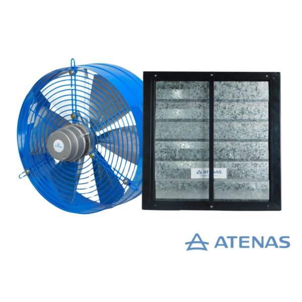 Extractor Helicoidal Con Rejilla Cuadrada 40 CM HME40-PM40C - Atenas