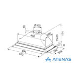 Campana de Cocina 52 cm Para Empotrar INCA BOX 3499-127 - Atenas