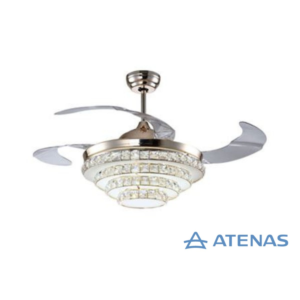 Ventilador De Techo Plegable Con Plafón LED Escalonado Atenas JY42-5008 - Atenas