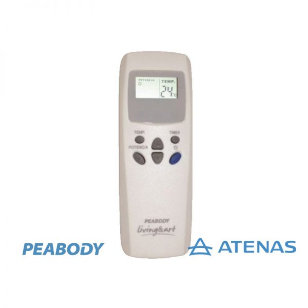 Control Remoto de Calefactores Peabody Curvo Digital con Luz Cálida PE-VQDL20B - Atenas