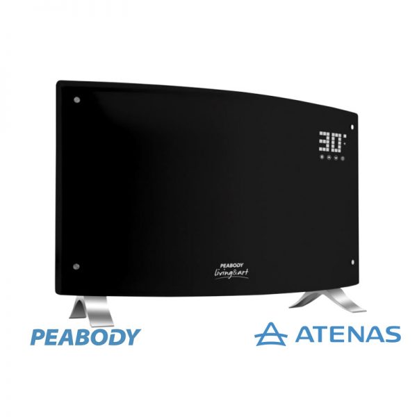 Calefactor Eléctrico Peabody Digital Negro PE-VQD20N Control Remoto - Atenas