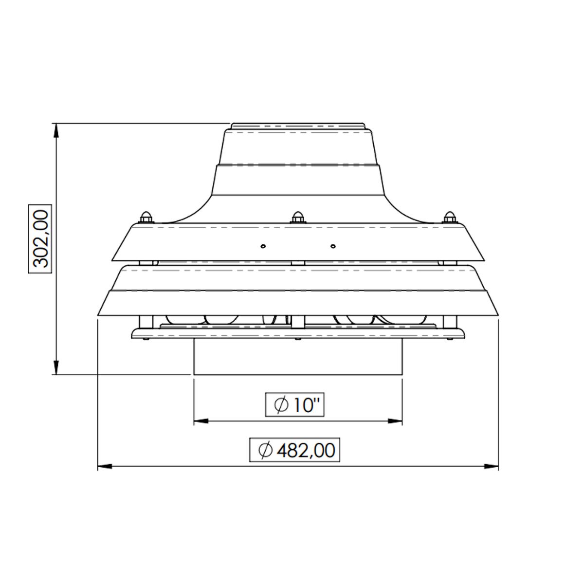 Extractor Parrillero 10" (25 cm) M25 - Atenas