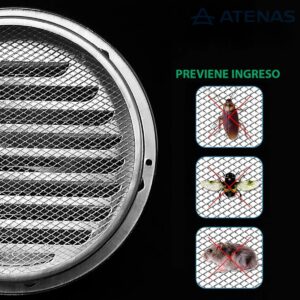 Extractor Industrial 30 CM Con Rejilla Fija de Acero Inoxidable HME30-RF30A - Atenas