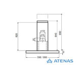Campana de Cocina 90 cm Spar Stilo 6351-030 - Atenas