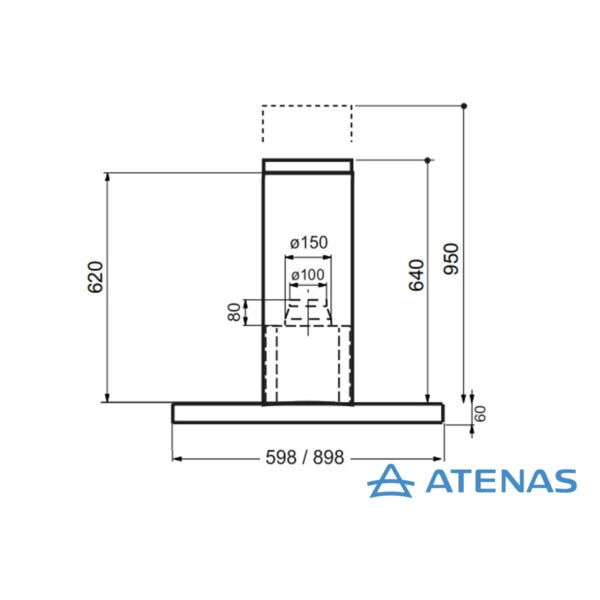 Campana de Cocina 60 cm Spar Stilo PRO 6351-033 - Atenas