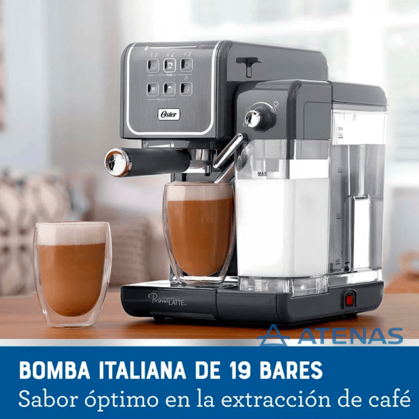 Máquina de café con espumador de leche, cafetera profesional de 15 barras  para café con leche y capuchino, cafetera compacta con tanque de agua
