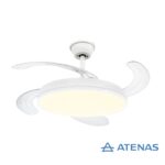 Ventilador De Techo Blanco Con Luz Led Peabody PE-VTRDC410B