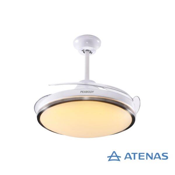 Ventilador De Techo Premium Blanco Con Luz Led Peabody PE-VTRDC425B