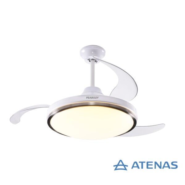 Ventilador De Techo Premium Blanco Con Luz Led Peabody PE-VTRDC425B