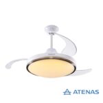 Ventilador De Techo Premium Blanco Con Luz Led Peabody PE-VTRDC425B