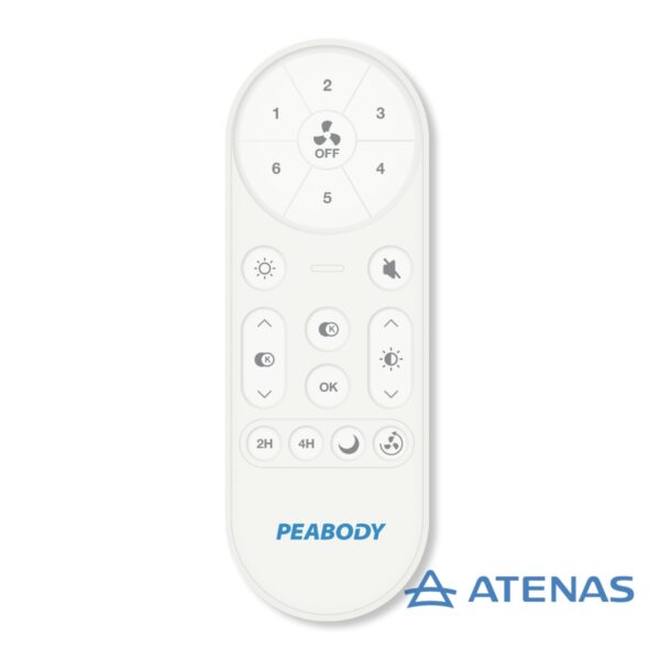 Ventilador De Techo Premium Blanco Con Luz Led Peabody PE-VTRDC425B