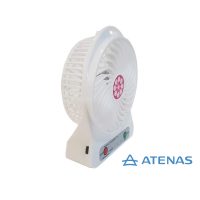 Ventilador Usb Portatil Blanco Recargable 3 Velocidades - Atenas